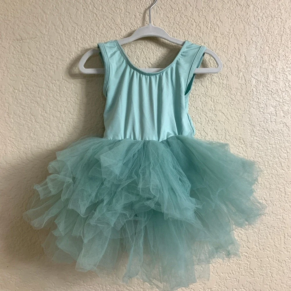 Mila & Rose Ballerina Aqua Tulle Tank Ballet‎ Tutu Dress Size 6-12M